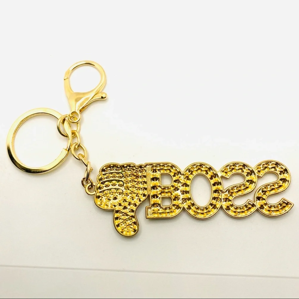 NWT Purse charm Keychain Boss in Crystal
